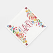 フォーエバーワイルドワイルドフラワー4th誕生日パーティー スタンダードランチョンナプキン (角)