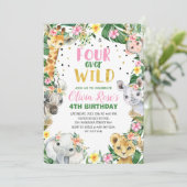 フォーエバーワイルド誕生日ジャングルサファリ招待状 招待状 (スタンド正面)