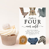 フォーエバーワイルド誕生日招待状 | Safariパーティー 招待状