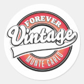 フォーエバーヴィンテージモンテカルロのロゴ ラウンドシール (正面)