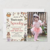 フォーエバー不気味キュート幽霊ハロウィーン誕生日 招待状 (正面)