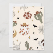 フォーエバー不気味グルーヴィカクタスハロウィーン誕生日 招待状 (裏面)