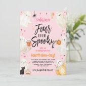 フォーエバー不気味ハロウィーンガール4th誕生日パーティー 招待状 (スタンド正面)