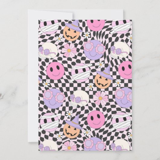 フォーエバー不気味ハロウィーングルービー幽霊誕生日 招待状 (裏面)