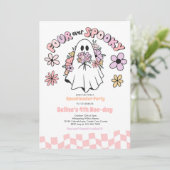 フォーエバー不気味ハロウィーン幽霊4th誕生日 招待状 (スタンド正面)