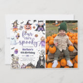 フォーエバー不気味ハロウィーン幽霊4th誕生日 招待状 (正面)
