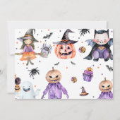 フォーエバー不気味ハロウィーン幽霊4th誕生日 招待状 (裏面)