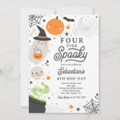 フォーエバー不気味ハロウィーン幽霊4th誕生日 招待状 (正面)