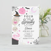 フォーエバー不気味ハロウィーン幽霊4th誕生日 招待状 (スタンド正面)