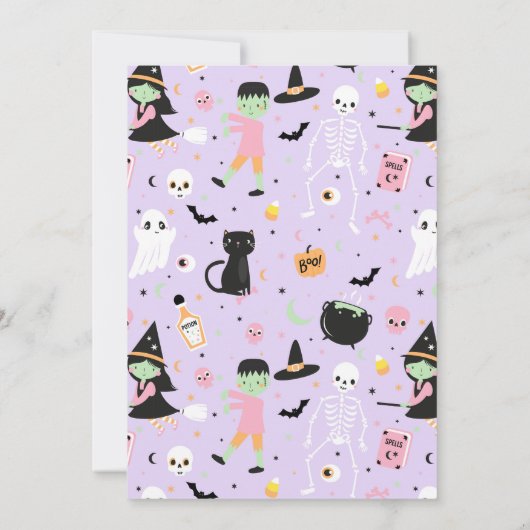 フォーエバー不気味ハロウィーン誕生日招待状 招待状 (裏面)