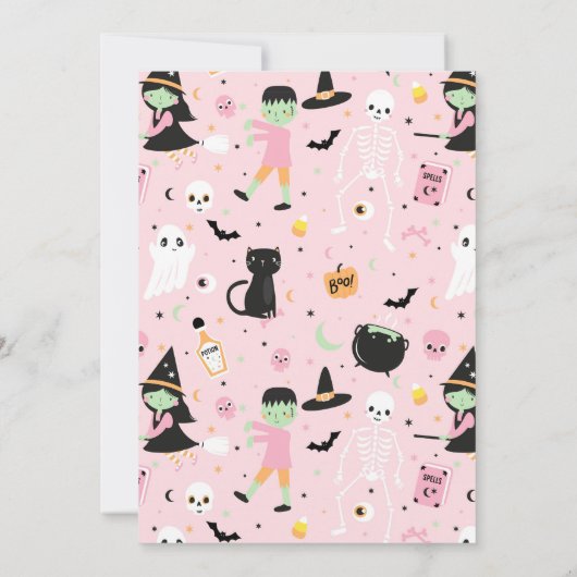 フォーエバー不気味ハロウィーン誕生日招待状 招待状 (裏面)