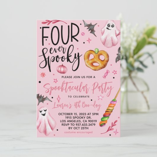 フォーエバー不気味ハロウィーン誕生日 招待状 (スタンド正面)