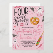 フォーエバー不気味ハロウィーン誕生日 招待状 (正面/裏面)