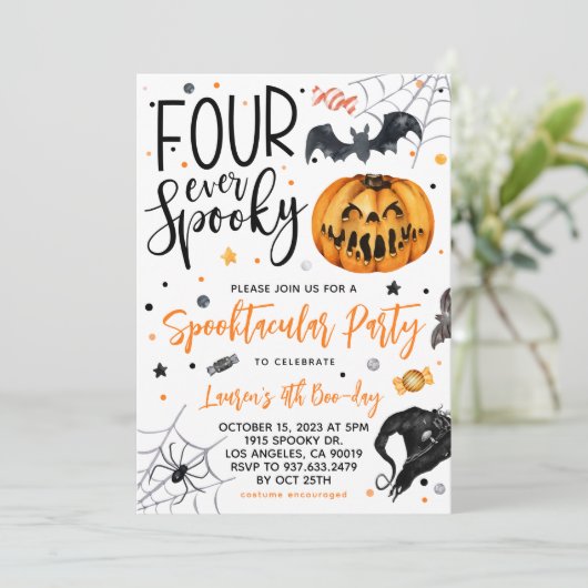 フォーエバー不気味ハロウィーン誕生日 招待状 (スタンド正面)