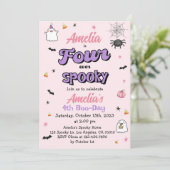 フォーエバー不気味ハロウィーン4th女の子誕生日 招待状 (スタンド正面)