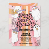 フォーエバー不気味ピンクハロウィーン4th誕生日パーティー 招待状 (正面/裏面)