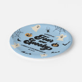 フォーエバー不気味ブルーハロウィーン4th誕生日パーティー ペーパープレート (アングル)