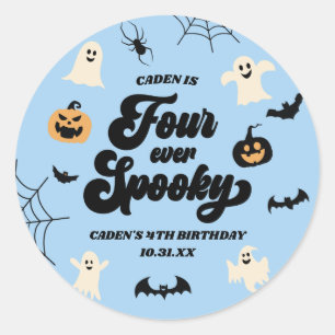 フォーエバー不気味ブルーハロウィーン4th誕生日パーティー ラウンドシール