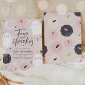 フォーエバー不気味ボーホハロウィーン幽霊4th誕生日 招待状