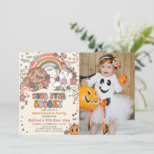 フォーエバー不気味レトロ幽霊ハロウィーン誕生日 招待状 (スタンド正面)