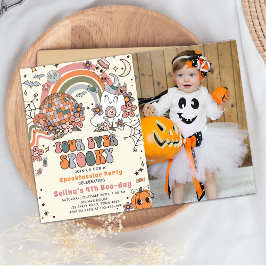 フォーエバー不気味レトロ幽霊ハロウィーン誕生日 招待状