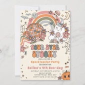 フォーエバー不気味レトロ幽霊ハロウィーン誕生日 招待状 (正面)