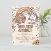 フォーエバー不気味レトロ幽霊ハロウィーン誕生日 招待状 (スタンド正面)