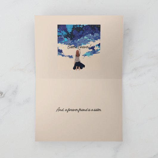 フォーエバー姉妹と友人カード サンキューカード (内部)