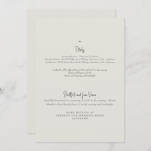 フォーエバー忠実なクリー結婚ム詳細招待状 招待状 (正面/裏面)