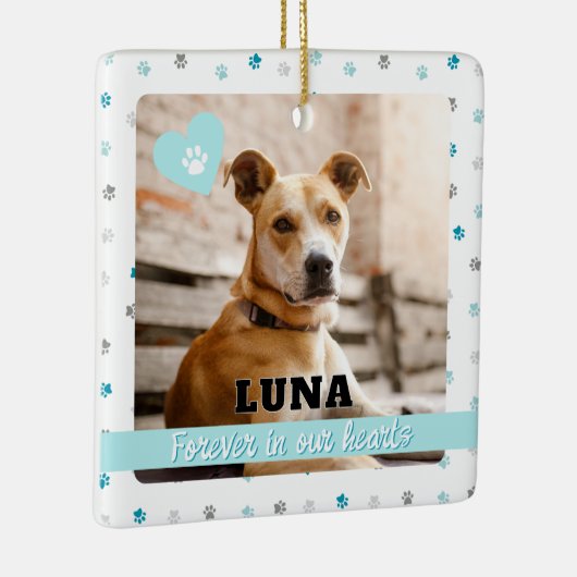 フォーエバー我々のハートレインボーブリッジドッグオーナメント セラミックオーナメント (右)