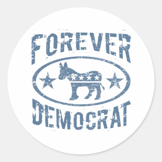 フォーエバー民主党員 ラウンドシール (正面)