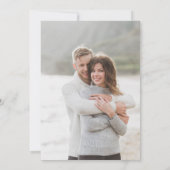 フォーエバー白黒2フォト婚約 招待状 (裏面)