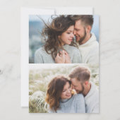 フォーエバー白黒3フォト婚約 招待状 (裏面)