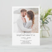 フォーエバー素敵なリングや輪引用文2写真婚約 招待状 (スタンド正面)