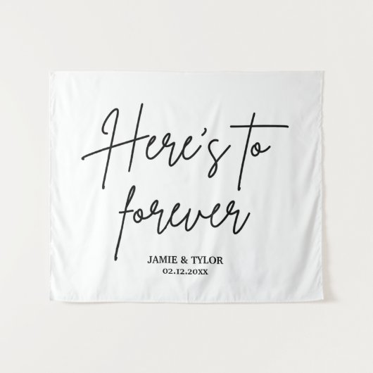 フォーエバー結婚ズの裏描き式のカスタム タペストリー (正面(横))