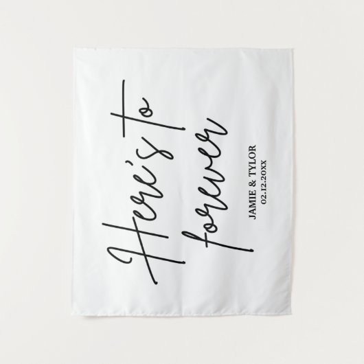 フォーエバー結婚ズの裏描き式のカスタム タペストリー (正面)