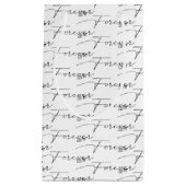 フォーエバー結婚ズ文字オンホワイト スモールペーパーバッグ (正面)