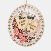 フォーエバー結婚ラブオーナメント セラミックオーナメント (左)