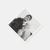 フォーエバー結婚ラブフォトブランチ スタンダードカクテルナプキン (角)