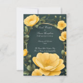 フォーエバー開花バターカップ結婚式招待状 (正面)