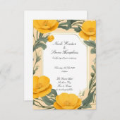 フォーエバー開花バターカップ結婚式招待状 (正面/裏面)