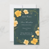フォーエバー開花バターカップ結婚式招待状 (正面)