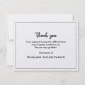 フォーエバー魚釣り記念葬祭白黒 サンキューカード (裏面)