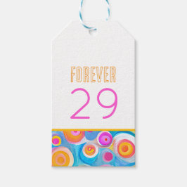 フォーエバー29誕生日アーカラフルトANY AGEおもしろい ギフトタグ
