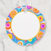 フォーエバー29誕生日抽象芸術アートカラフルおもしろい フェイバータグ (裏面)