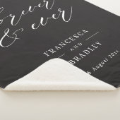 フォーエバー&エバーモノクローム書道結婚の贈り物 シェルパブランケット (3/4)