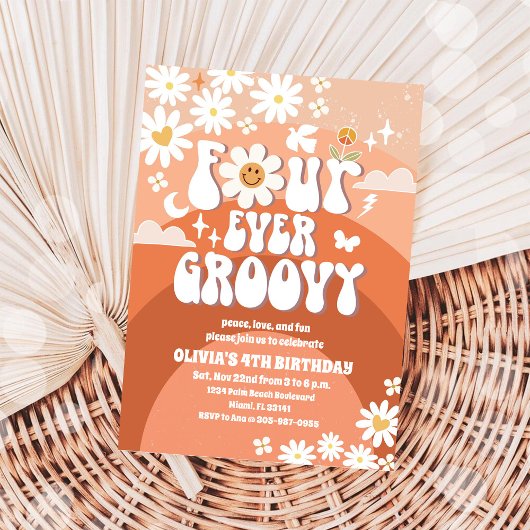フォーエバー・グルービーな誕生日招待状 招待状