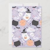 フォーエバー スプーキーハロウィン ゴースト 4歳の誕生日 招待状 (裏面)