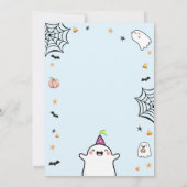 フォーエバー スプーキーハロウィン ボーイ 4歳 誕生日 招待状 (裏面)