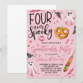 フォーエバー スプーキーハロウィン 誕生日 招待状 (正面/裏面)